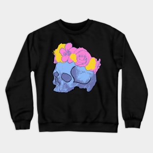 Flower Crown Skull Skeleton Crewneck Sweatshirt